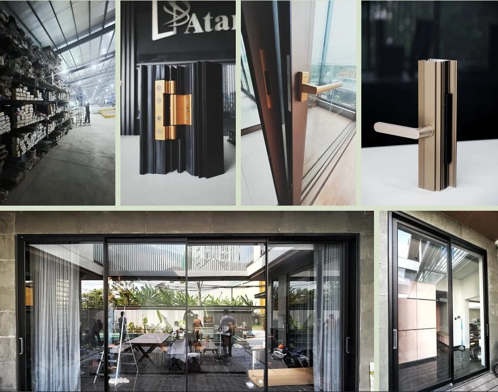 Cửa lùa slim kính sọc có thiết kế đa dạng, linh hoạt, nhiều công năng