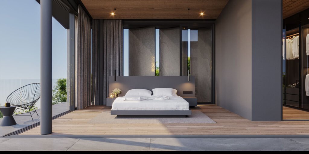 Một công trình thi công lắp đặt cửa slim khung nhôm của công ty Atarashi Window