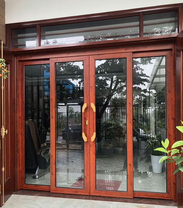 Cửa đi nhôm cao cấp 4 cánh mở xếp trượt